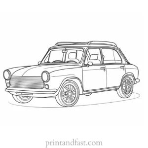 car coloring page winter