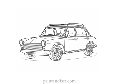 car coloring page winter