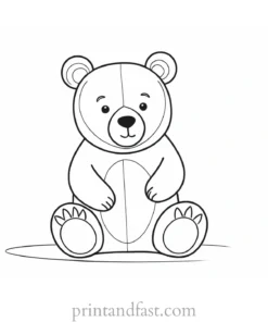 cartoon Bear Coloring Page