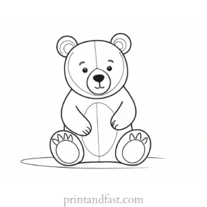 cartoon Bear Coloring Page