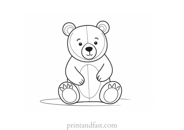 cartoon Bear Coloring Page