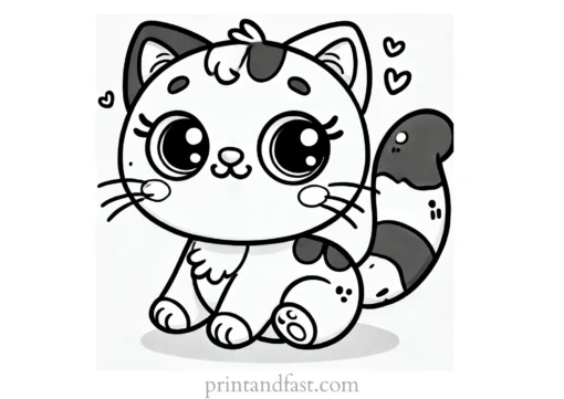 cartoon cat coloring page