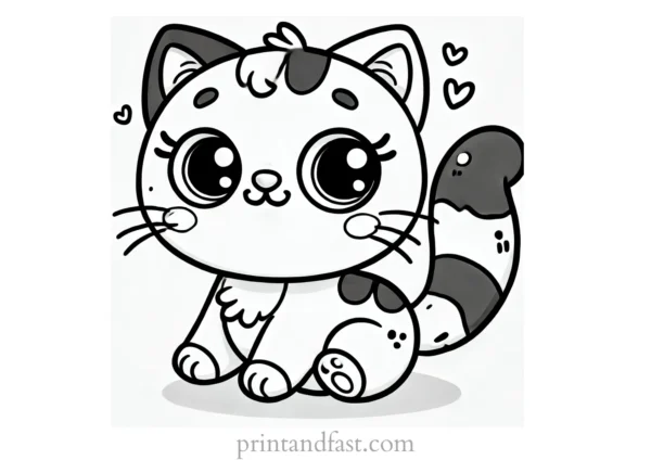 cartoon cat coloring page