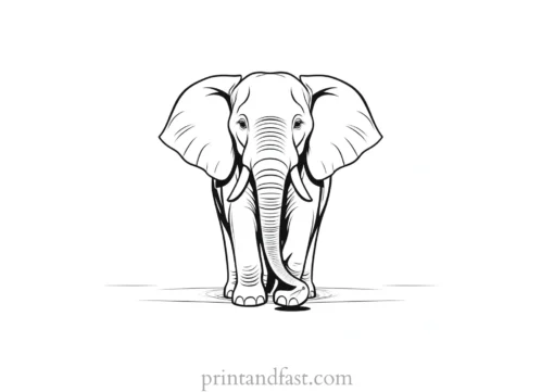 cartoon elephant coloring page