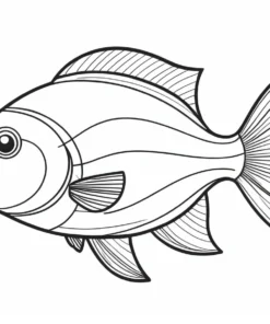 cartoon fish coloring page