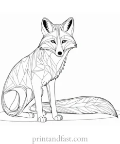 cartoon fox coloring page