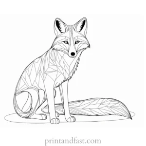 cartoon fox coloring page