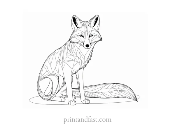 cartoon fox coloring page