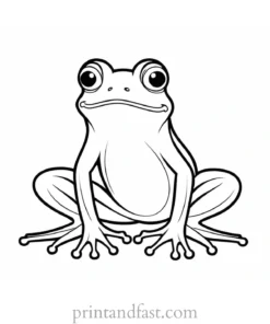 cartoon frog coloring page