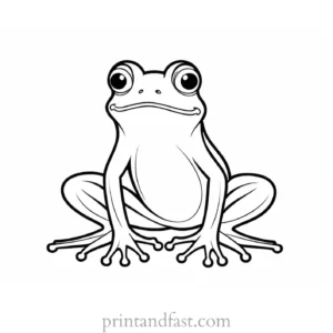 cartoon frog coloring page