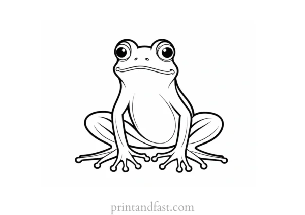 cartoon frog coloring page