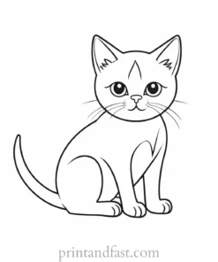 cartoon kitten coloring page