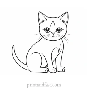 cartoon kitten coloring page