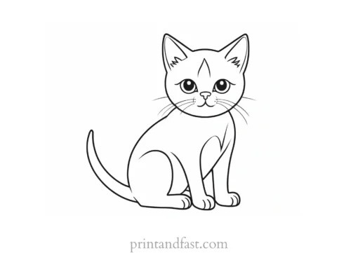 cartoon kitten coloring page