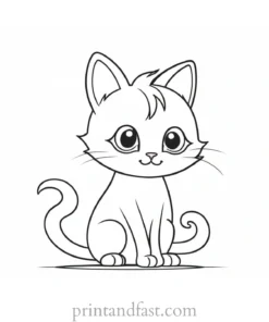 cartoon kitty coloring page