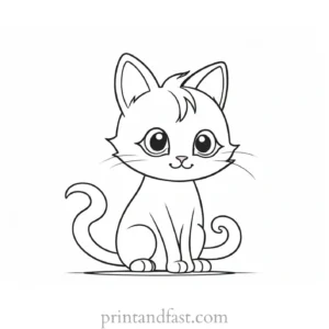 cartoon kitty coloring page