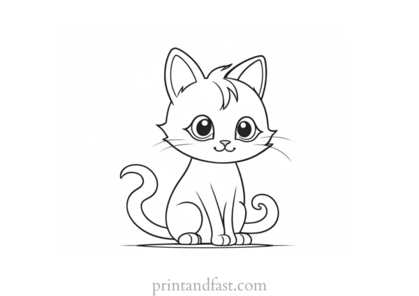 cartoon kitty coloring page