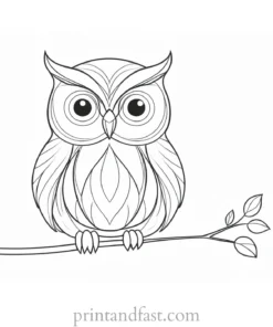 cartoon owl coloring page