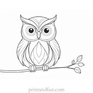 cartoon owl coloring page