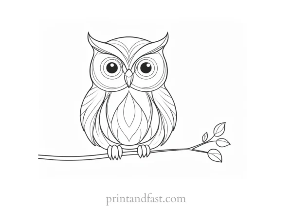 cartoon owl coloring page