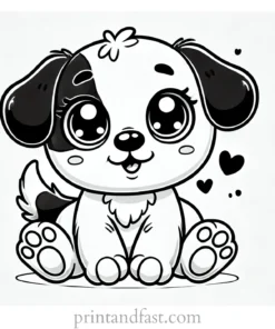 cartoon puppy coloring page