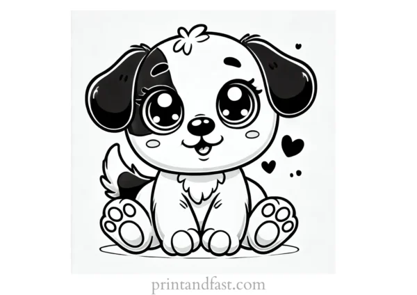 cartoon puppy coloring page