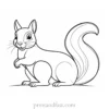 cartoon squirrel coloring page