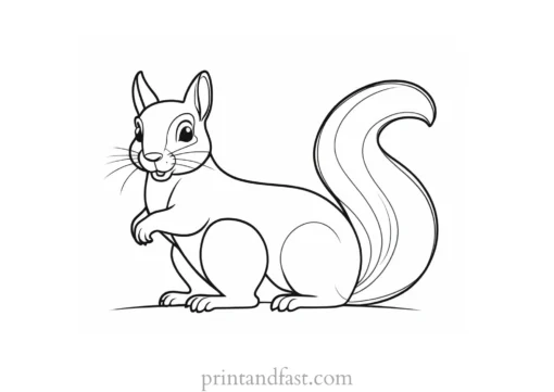 cartoon squirrel coloring page