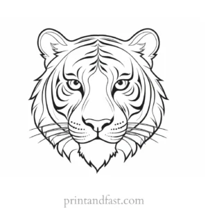 cartoon tiger coloring page