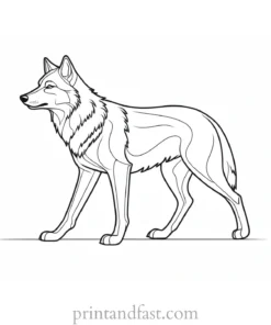 cartoon wolf coloring page