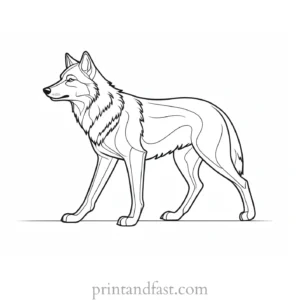 cartoon wolf coloring page