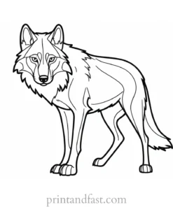 cartoon wolf coloring sheet