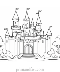 castle coloring page online