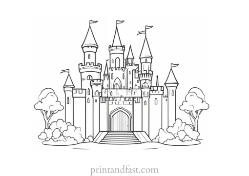 castle coloring page online