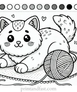 cat coloring page activity