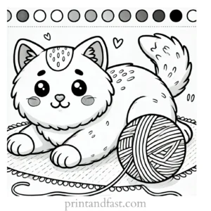 cat coloring page activity