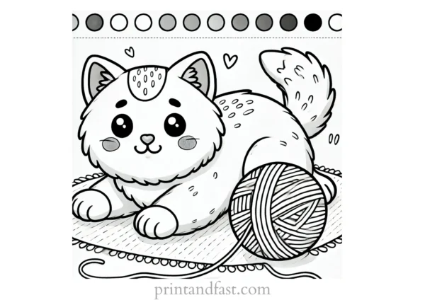 cat coloring page activity