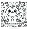 cat coloring page for kids