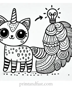 cat coloring page idea