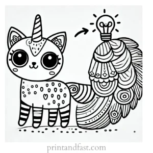 cat coloring page idea