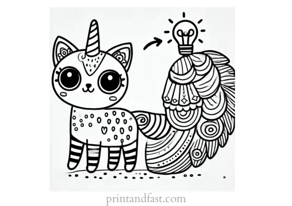 cat coloring page idea