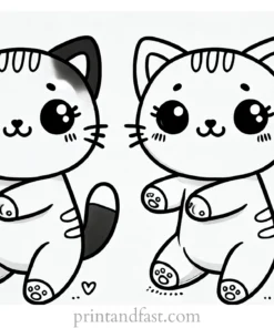 cat coloring page printable