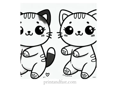 cat coloring page printable