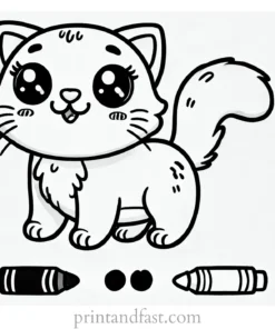 cat coloring page to print