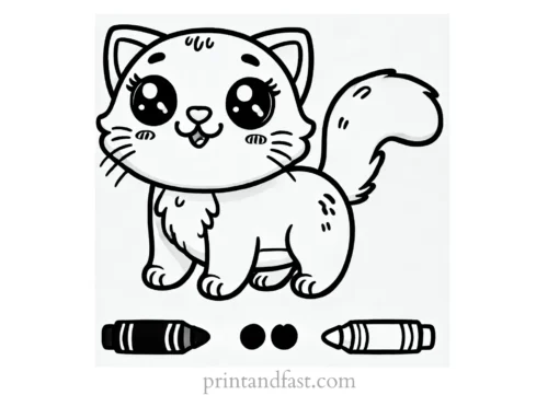 cat coloring page to print