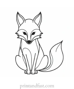 challenging fox coloring page