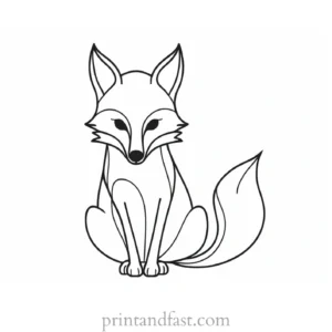 challenging fox coloring page