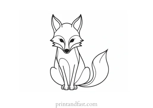 challenging fox coloring page