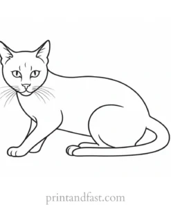 challenging kitty coloring page