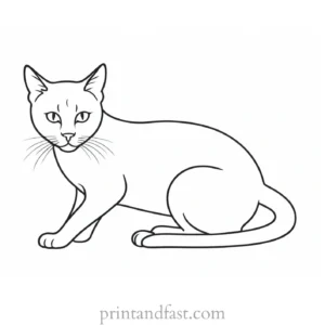 challenging kitty coloring page